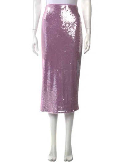 Pre-owned Rotate Birger Christensen Patterned Midi Length Skirt In Purple