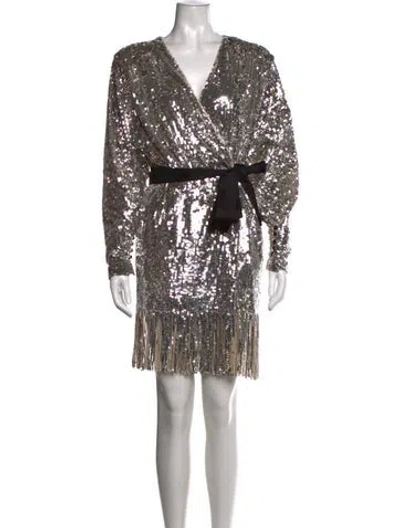 Pre-owned Rotate Birger Christensen Patterned Mini Dress W/ Tags