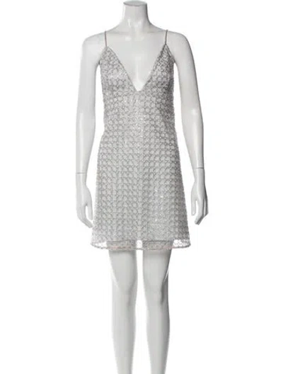 Pre-owned Rotate Birger Christensen Patterned Mini Dress W/ Tags In Multi