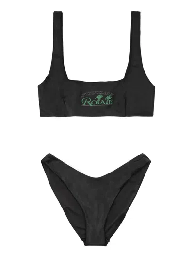 Rotate Birger Christensen 'pearl' Bikini Set In Black
