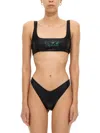 Rotate Birger Christensen Pearla Recycled Polyester Blend Bikini In Black