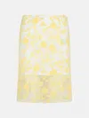 Rotate Birger Christensen 'pencil Flower' Yellow Polyester Skirt In Yellow