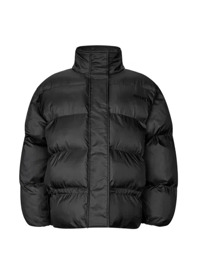 Rotate Birger Christensen Peplum Puffer Jacket In Black