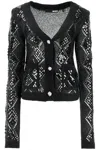 Rotate Birger Christensen Sequin-embellished Cardigan In Black