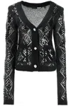 Rotate Birger Christensen Sequin-embellished Cardigan In Black