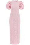 Rotate Birger Christensen Rotate Birgerchristensen Jacquard Midi Dress In Fairy Tale (pink)