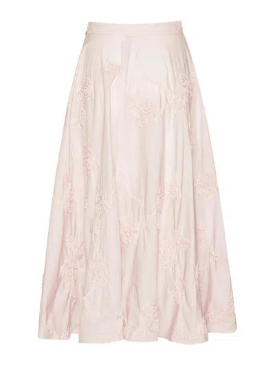 Rotate Birger Christensen Pink Flower Maxi Skirt