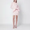 Rotate Birger Christensen Mesh Frill Mini Dress In Pink