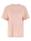 Rotate Birger Christensen Roomy Crew Neck T-shirt In Pink