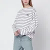 Rotate Birger Christensen Striped Oversized Cotton Jersey T-shirt In Pink
