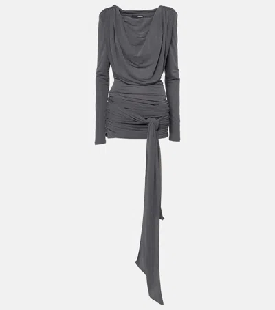 Rotate Birger Christensen Pinstripe Minidress In Grau