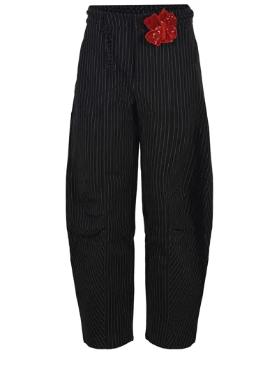 ROTATE BIRGER CHRISTENSEN PINSTRIPED CARGO PANTS