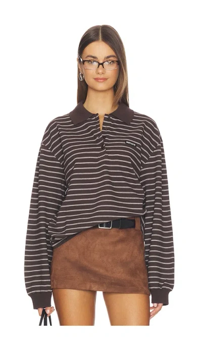 Rotate Birger Christensen Pique Longsleeve Polo In Multi