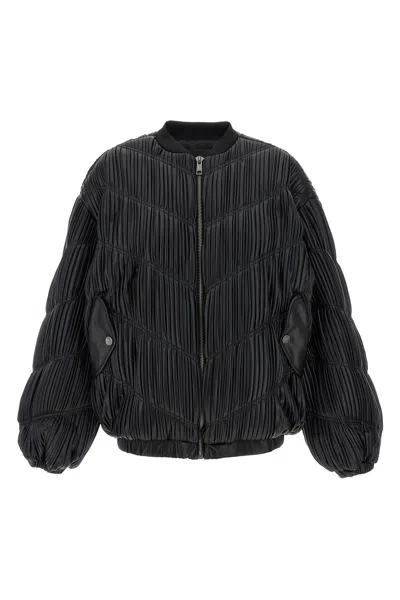 ROTATE BIRGER CHRISTENSEN PLEATED BOMBER JACKET