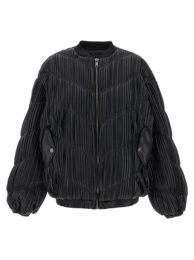 ROTATE BIRGER CHRISTENSEN PLEATED BOMBER JACKET
