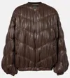 Rotate Birger Christensen Pleated Bomber Jacket In Brown