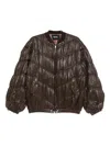 Rotate Birger Christensen Pleated Bomber Jacket In Brown