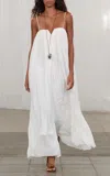 Rotate Birger Christensen Pleated Midi Dress In White