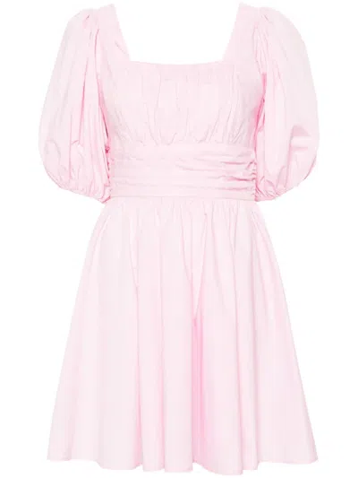 Rotate Birger Christensen Pleated Mini Dress In Pink