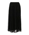 Rotate Birger Christensen Floral-lace Midi Skirt In Black