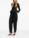 Rotate Birger Christensen Pleated Tailored Trousers In Black