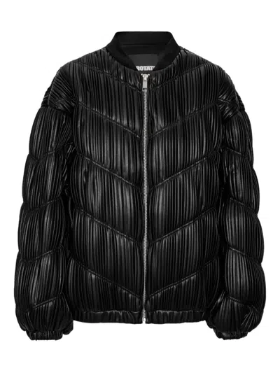 ROTATE BIRGER CHRISTENSEN PLEATED BOMBER JACKET