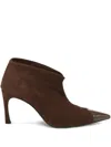 Rotate Birger Christensen ポインテッドトゥ スエードブーツ In Burgundy