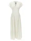 Rotate Birger Christensen Maxi Dress With Polka Dot Pattern In White