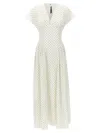 Rotate Birger Christensen Rotate Polka Dot Printed Maxi Dress In White