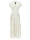 Rotate Birger Christensen Maxi Dress With Polka Dot Pattern In White