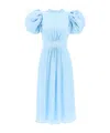 Rotate Birger Christensen Rotate Midi Sequin Dress With Balloon Sleeves In Blue