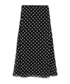 Rotate Birger Christensen Chiffon Midi Skirt In Black