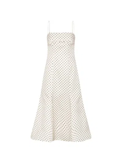 Rotate Birger Christensen Rotate Mini Adjustable Strap Dress With Square Neck In White