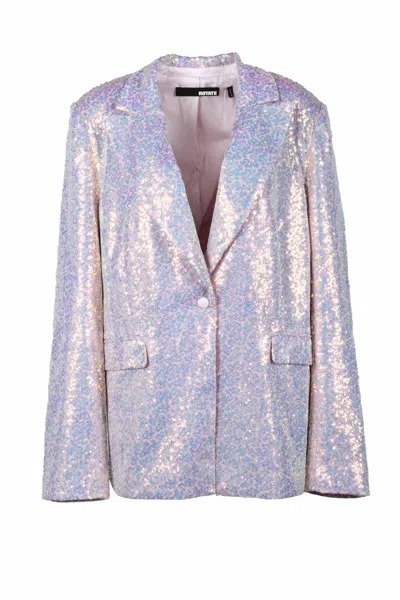 Rotate Birger Christensen Polyester Elastane Jacket - Pink In White