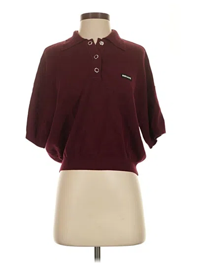 Pre-owned Rotate Birger Christensen Poncho In Burgundy