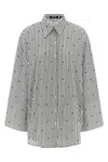 Rotate Birger Christensen Poplin Oversized Striped Shirt In Multi