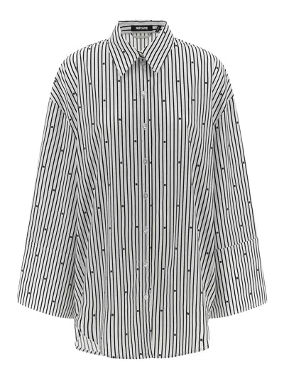 ROTATE BIRGER CHRISTENSEN POPLIN OVERSIZED STRIPED SHIRT