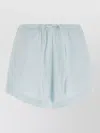 Rotate Birger Christensen Poplin Shorts Featuring Practical Side Pockets In Blue