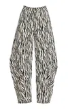 Rotate Birger Christensen Printed Cotton-twill Cargo Pants