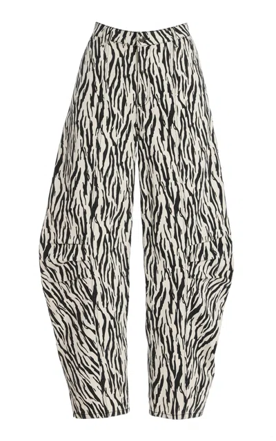 Rotate Birger Christensen Printed Cotton-twill Cargo Pants