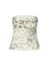 Rotate Birger Christensen Cotton Top With Denim Animal Print