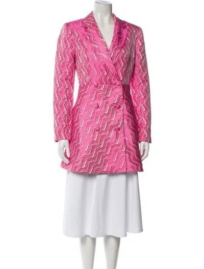Pre-owned Rotate Birger Christensen Printed Evening Jacket In Pink