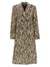 Rotate Birger Christensen Rotate Printed Faux Fur Coat In Brown