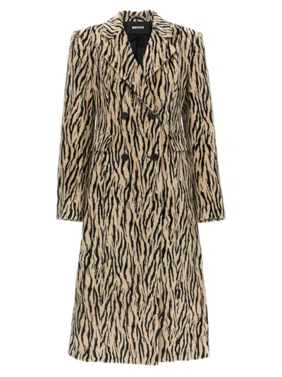 ROTATE BIRGER CHRISTENSEN 'PRINTED FAUX FUR' COAT