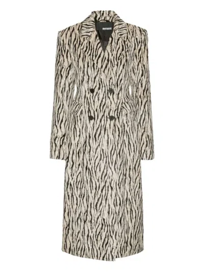 ROTATE BIRGER CHRISTENSEN ROTATE BIRGER CHRISTENSEN PRINTED FAUX FUR COAT