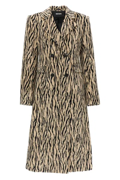 ROTATE BIRGER CHRISTENSEN 'PRINTED FAUX FUR' COAT