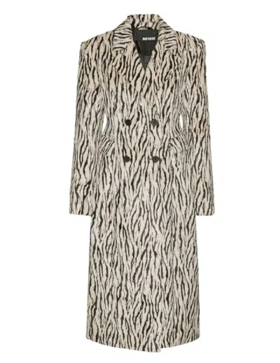 ROTATE BIRGER CHRISTENSEN PRINTED FAUX FUR COAT