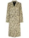 Rotate Birger Christensen Rotate Printed Faux Fur Coat In Sand