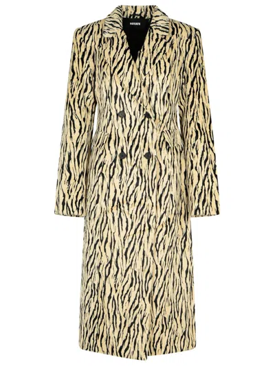 ROTATE BIRGER CHRISTENSEN PRINTED FAUX FUR COAT