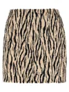 Rotate Birger Christensen 'printed Faux Fur' Skirt In Brown